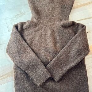 Cozy Brown Women's Turtleneck Sweater